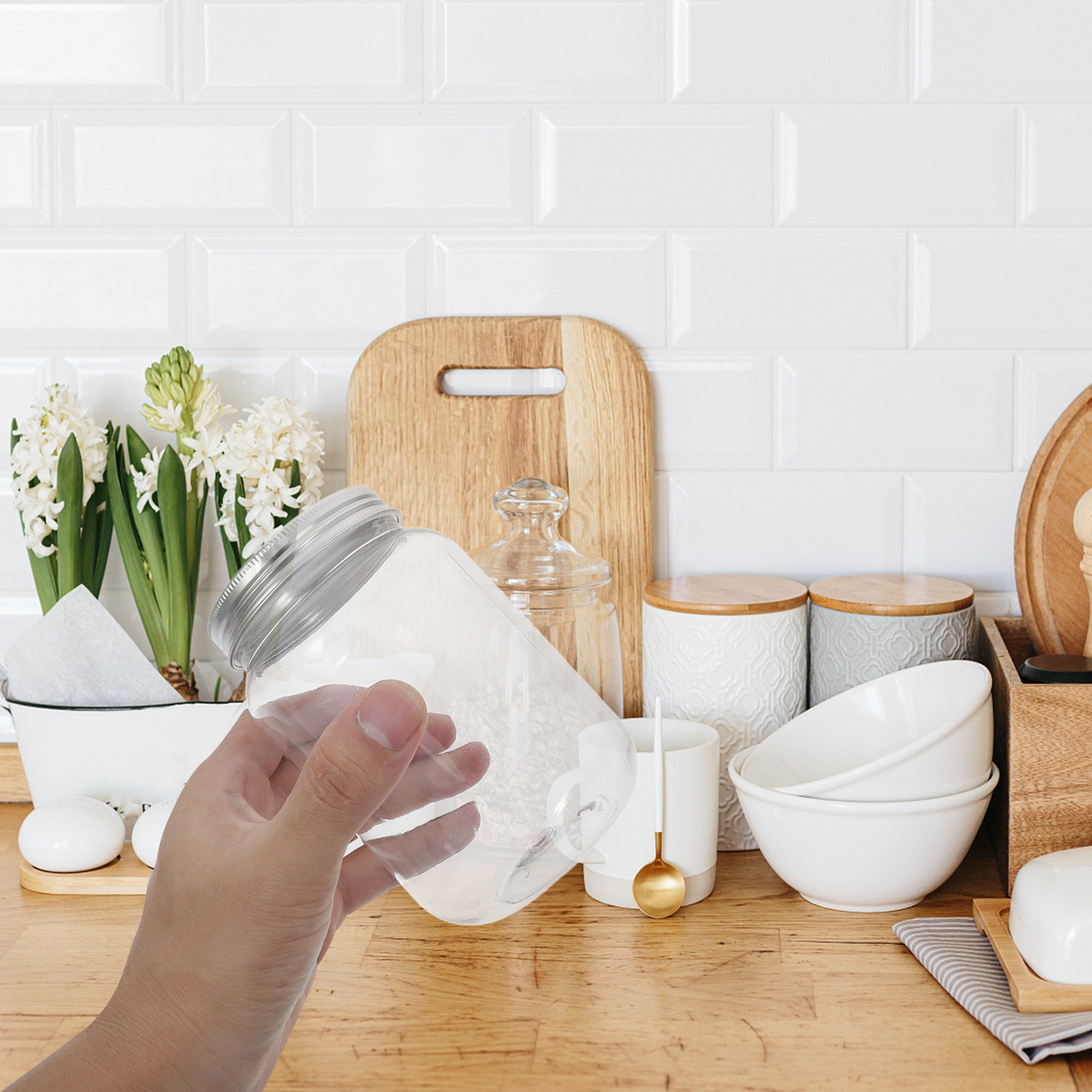 Food Storage Containers - Luchtdichte voorraadpotten met deksels, 4-delige set,