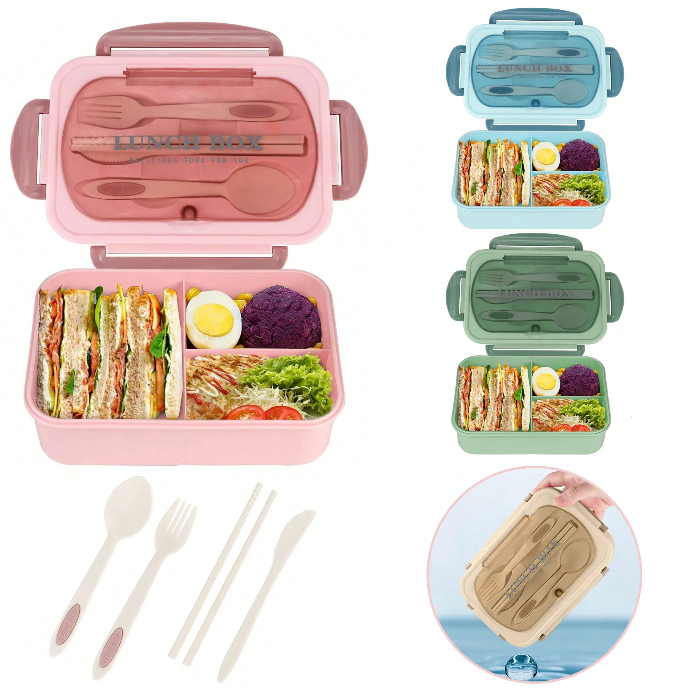 Food Storage Oven Safe - Bento Box voor volwassenen met 3