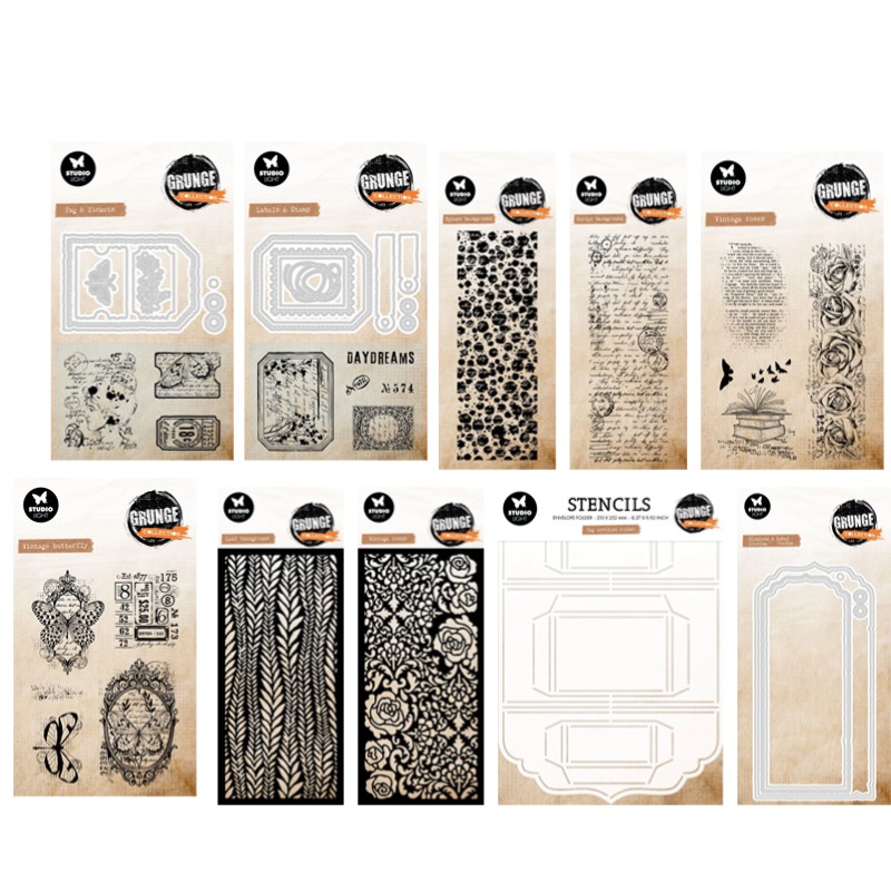 Food Storage Labels - Tag Envelop Grunge Collectie Vintage Rozen