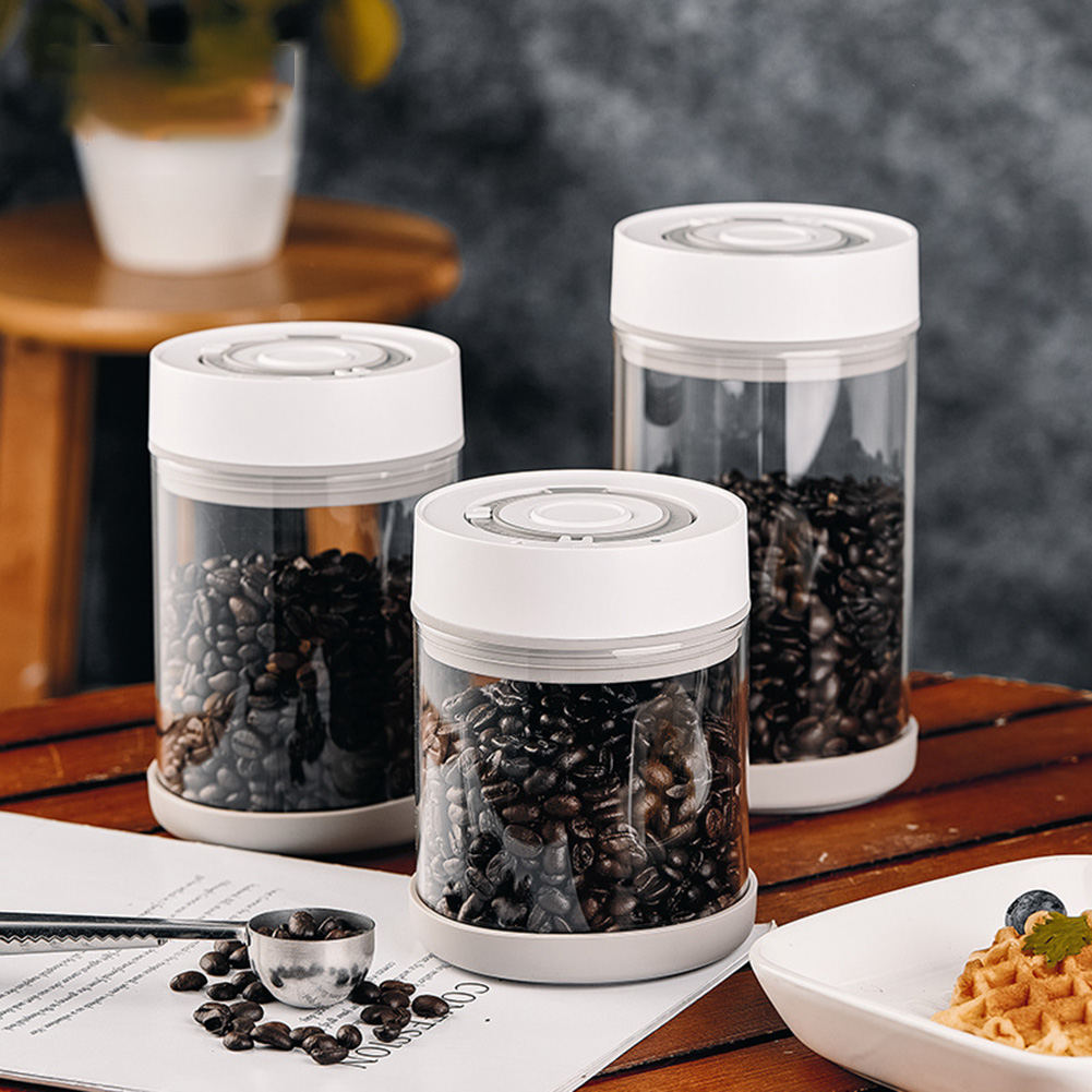 Food Storage Meals - Keuken Vochtbestendig Glas Koffiebonen Pot Automatische