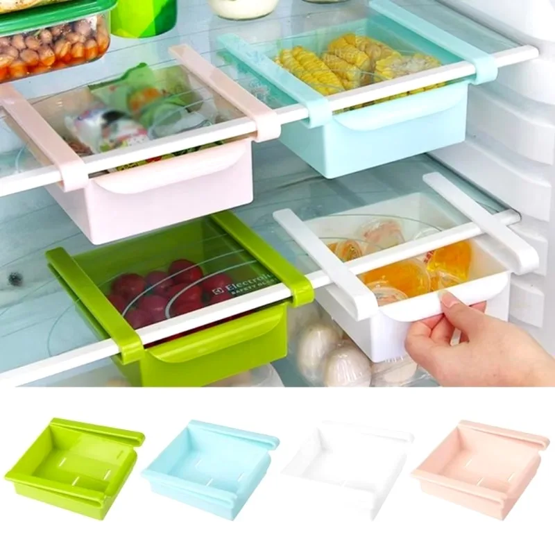 Food Storage With Dividers - Glijbaan Keuken Koelkast Vriezer Space Saver