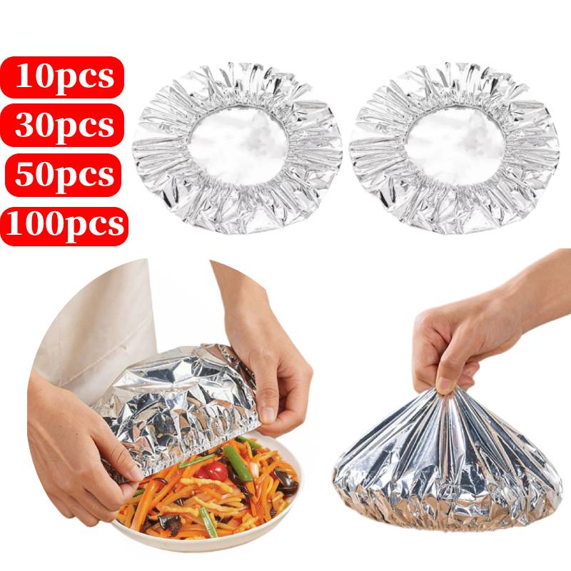 Food Storage Bag - 10-100PCS Herhaalbare Film Isolatie Cover, Aluminiumfolie