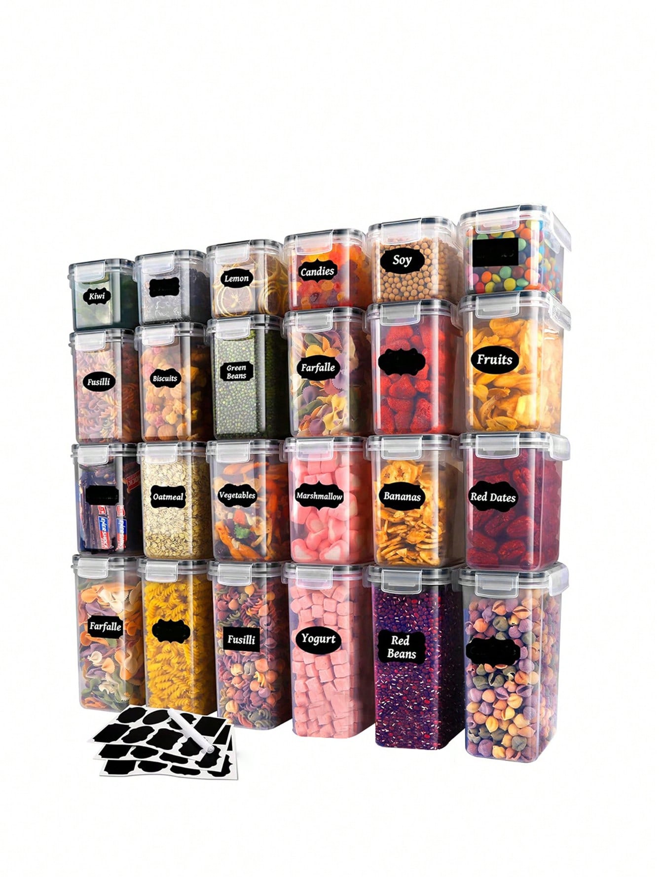 48 stuks afsluitbare voedselbe - Food Storage Labels recensie en prijs