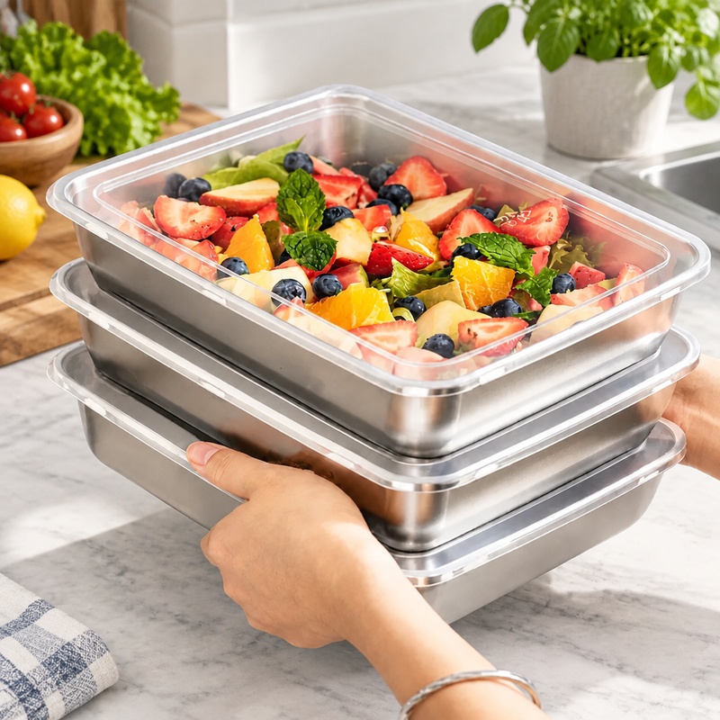 Set van 3 roestvrijstalen voed - Food Storage Meals recensie en prijs