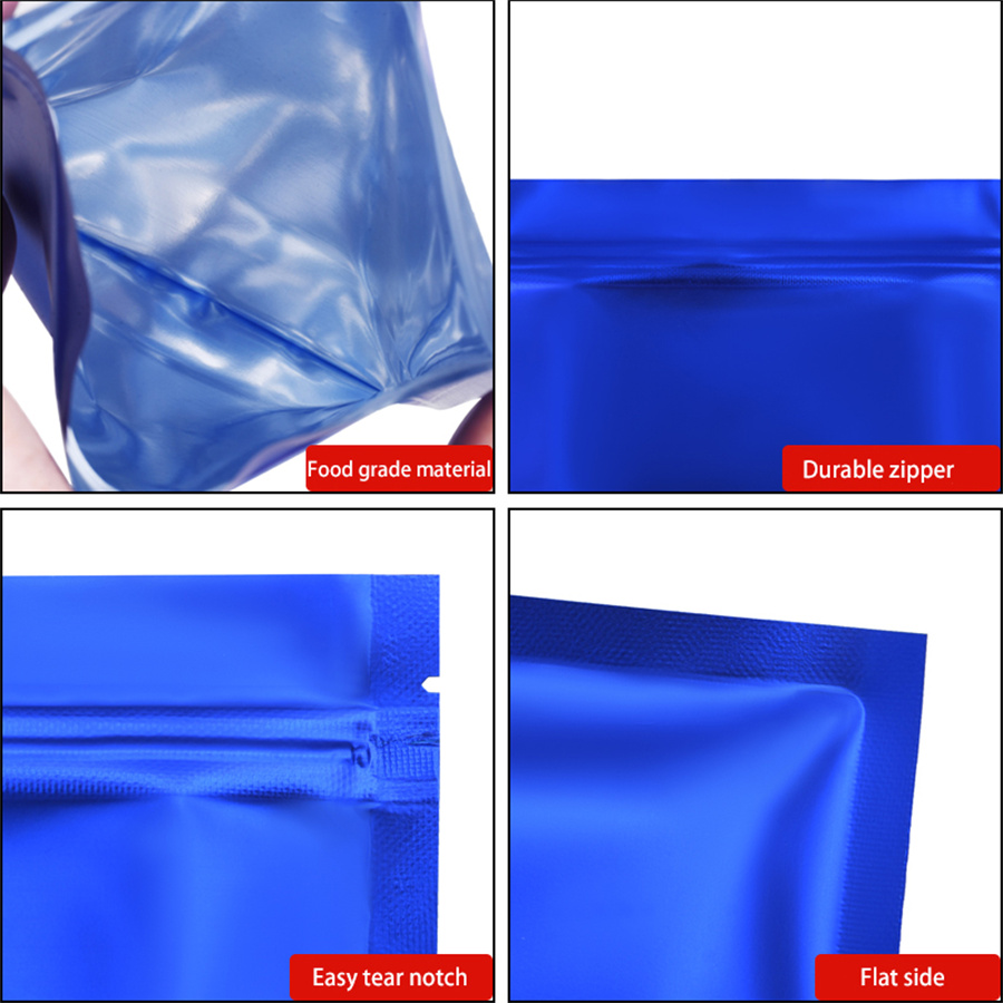 100 stuks matte blauwe folieza - Food Storage Bag recensie en prijs